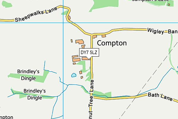 DY7 5LZ map - OS VectorMap District (Ordnance Survey)