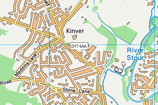 Kinver High School and Sixth Form map (DY7 6AA) - OS VectorMap District (Ordnance Survey)