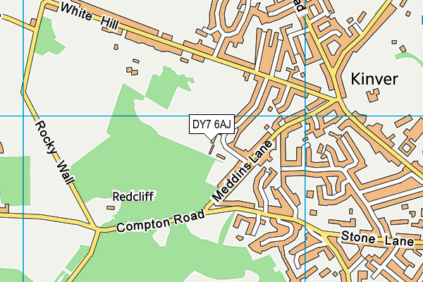 DY7 6AJ map - OS VectorMap District (Ordnance Survey)
