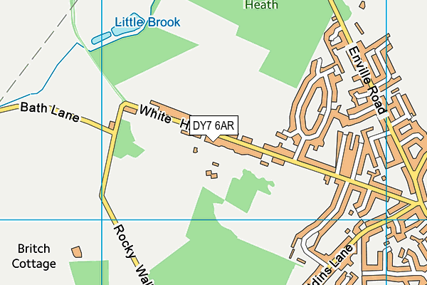 DY7 6AR map - OS VectorMap District (Ordnance Survey)
