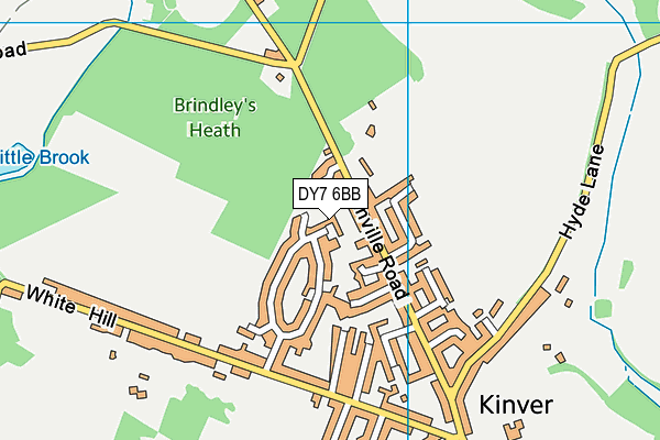 DY7 6BB map - OS VectorMap District (Ordnance Survey)