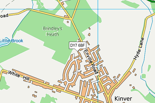 DY7 6BF map - OS VectorMap District (Ordnance Survey)