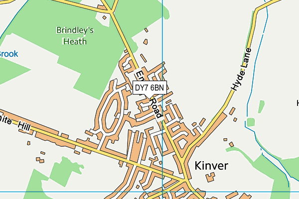 DY7 6BN map - OS VectorMap District (Ordnance Survey)