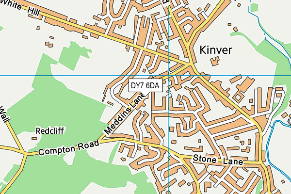 DY7 6DA map - OS VectorMap District (Ordnance Survey)