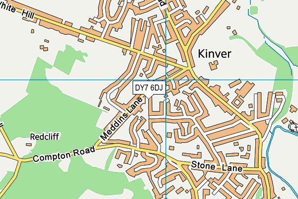 DY7 6DJ map - OS VectorMap District (Ordnance Survey)