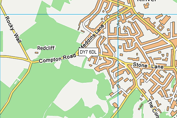 DY7 6DL map - OS VectorMap District (Ordnance Survey)