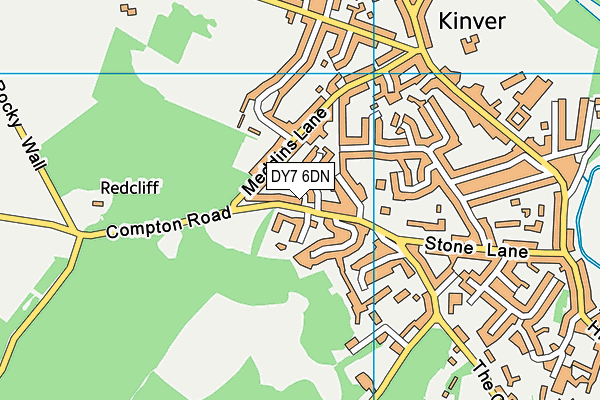 DY7 6DN map - OS VectorMap District (Ordnance Survey)