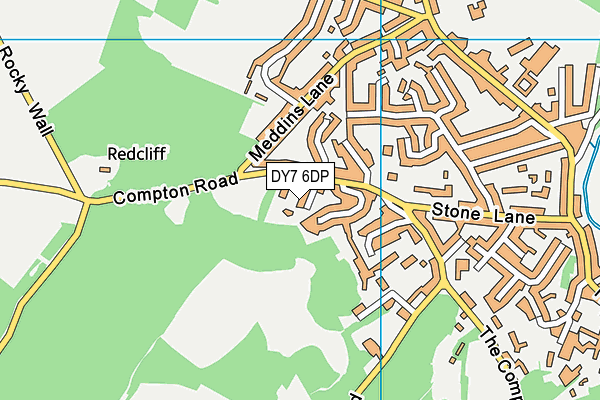 DY7 6DP map - OS VectorMap District (Ordnance Survey)