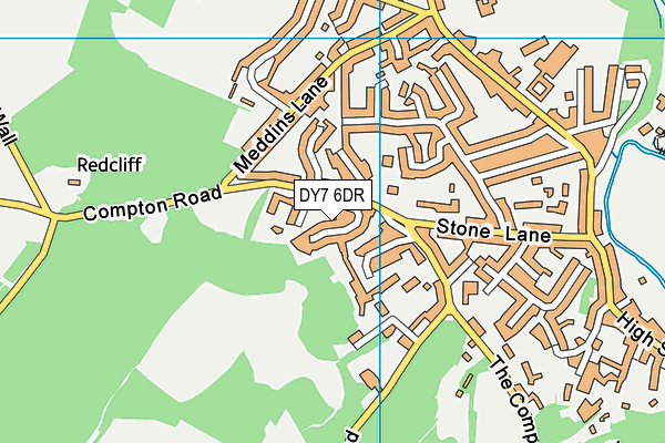 DY7 6DR map - OS VectorMap District (Ordnance Survey)