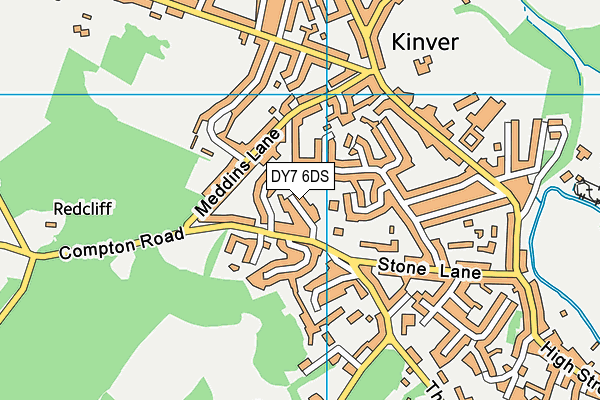 DY7 6DS map - OS VectorMap District (Ordnance Survey)
