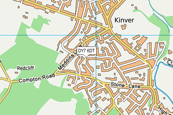 DY7 6DT map - OS VectorMap District (Ordnance Survey)