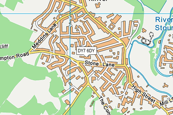 DY7 6DY map - OS VectorMap District (Ordnance Survey)