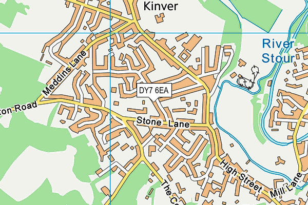 DY7 6EA map - OS VectorMap District (Ordnance Survey)