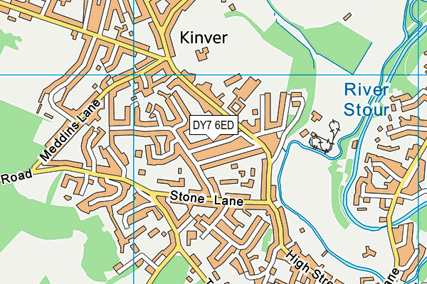 DY7 6ED map - OS VectorMap District (Ordnance Survey)