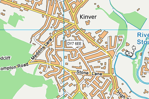 DY7 6EE map - OS VectorMap District (Ordnance Survey)