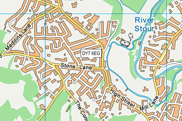 DY7 6EG map - OS VectorMap District (Ordnance Survey)