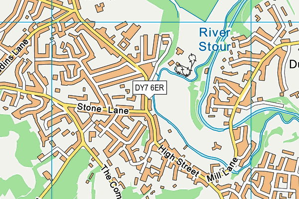 DY7 6ER map - OS VectorMap District (Ordnance Survey)