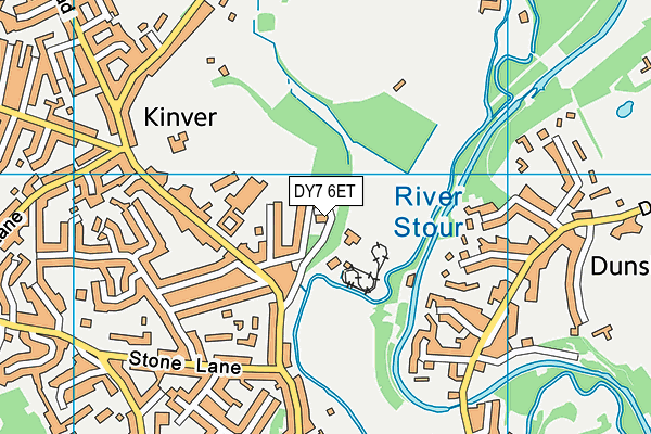 Kinver Sports And Community Association map (DY7 6ET) - OS VectorMap District (Ordnance Survey)
