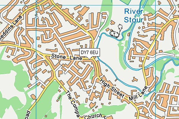 DY7 6EU map - OS VectorMap District (Ordnance Survey)
