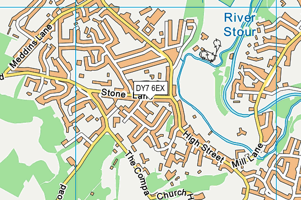 DY7 6EX map - OS VectorMap District (Ordnance Survey)