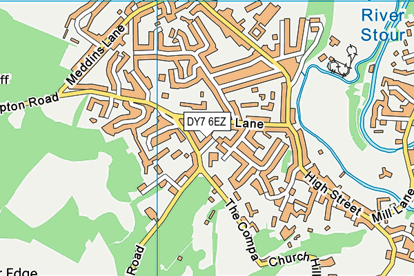 DY7 6EZ map - OS VectorMap District (Ordnance Survey)