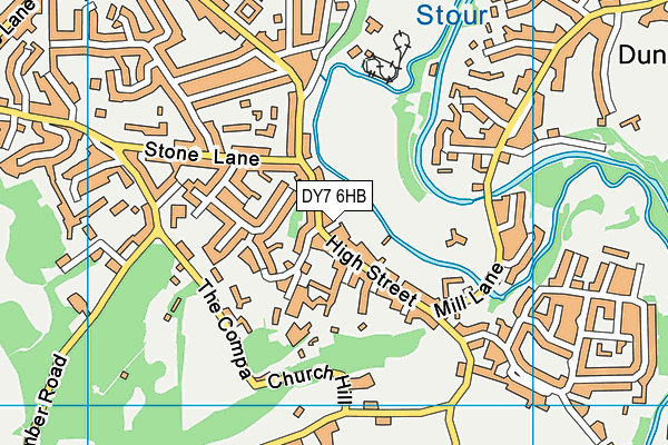 DY7 6HB map - OS VectorMap District (Ordnance Survey)
