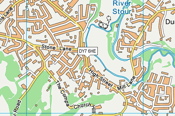 DY7 6HE map - OS VectorMap District (Ordnance Survey)