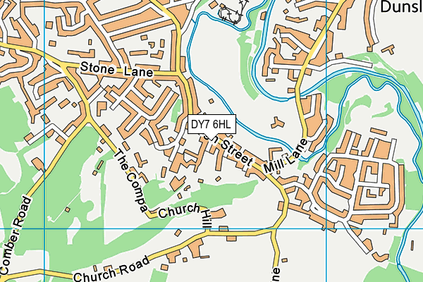 DY7 6HL map - OS VectorMap District (Ordnance Survey)