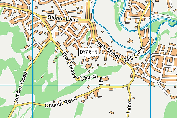 DY7 6HN map - OS VectorMap District (Ordnance Survey)
