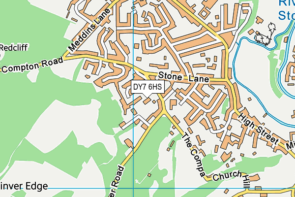 DY7 6HS map - OS VectorMap District (Ordnance Survey)