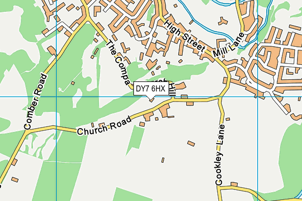 DY7 6HX map - OS VectorMap District (Ordnance Survey)