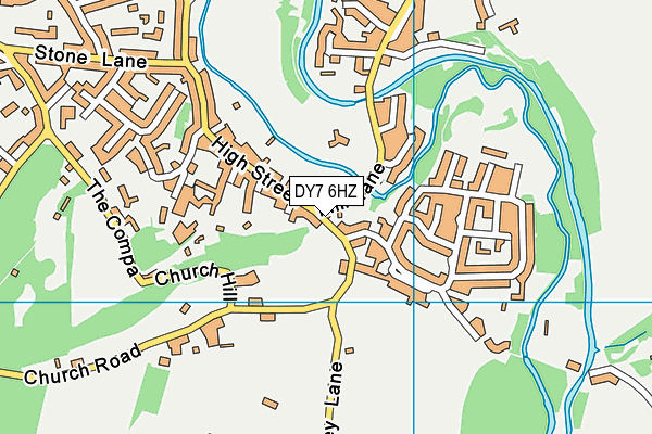 DY7 6HZ map - OS VectorMap District (Ordnance Survey)