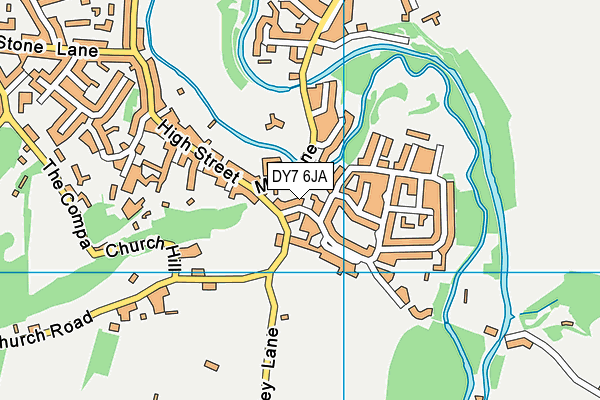 DY7 6JA map - OS VectorMap District (Ordnance Survey)