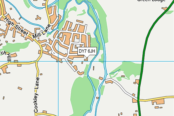 DY7 6JH map - OS VectorMap District (Ordnance Survey)
