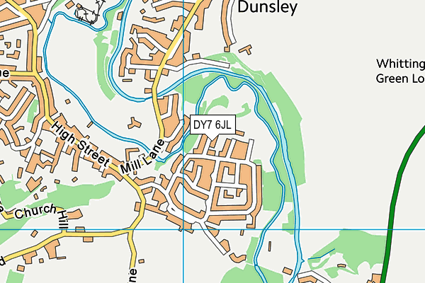 DY7 6JL map - OS VectorMap District (Ordnance Survey)