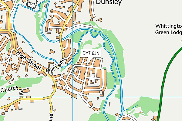 DY7 6JN map - OS VectorMap District (Ordnance Survey)