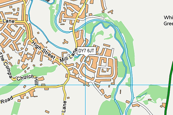 DY7 6JT map - OS VectorMap District (Ordnance Survey)