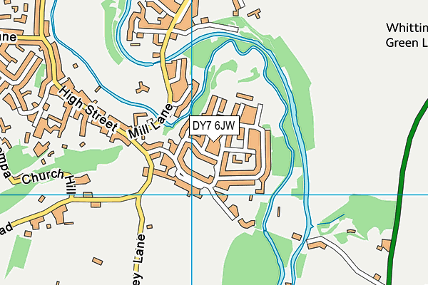 DY7 6JW map - OS VectorMap District (Ordnance Survey)