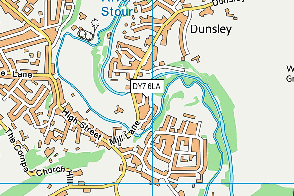 DY7 6LA map - OS VectorMap District (Ordnance Survey)