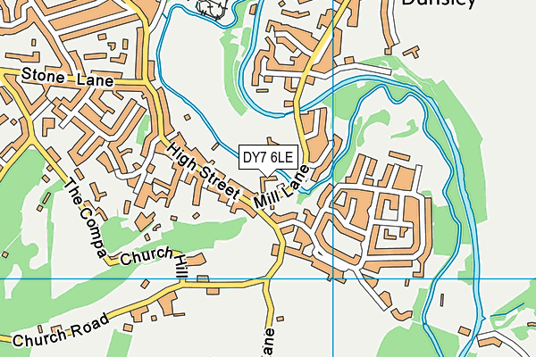 DY7 6LE map - OS VectorMap District (Ordnance Survey)