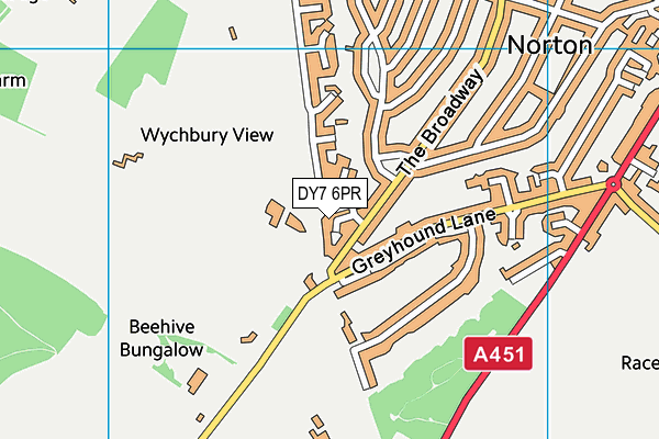 DY7 6PR map - OS VectorMap District (Ordnance Survey)