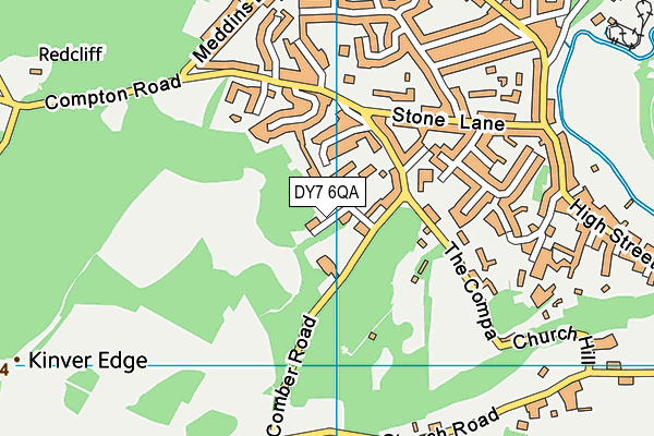 DY7 6QA map - OS VectorMap District (Ordnance Survey)