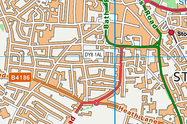 Greenfield Primary School map (DY8 1AL) - OS VectorMap District (Ordnance Survey)