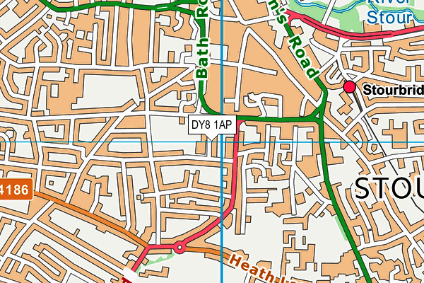 DY8 1AP map - OS VectorMap District (Ordnance Survey)