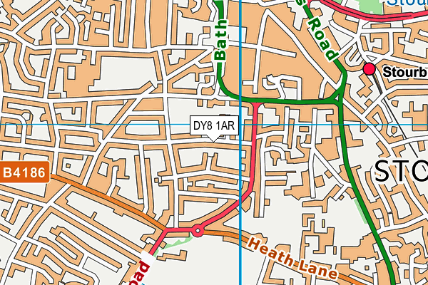 DY8 1AR map - OS VectorMap District (Ordnance Survey)