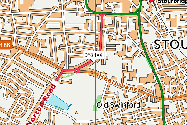 DY8 1AX map - OS VectorMap District (Ordnance Survey)
