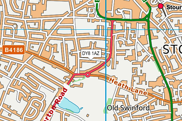DY8 1AZ map - OS VectorMap District (Ordnance Survey)