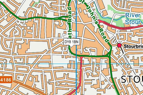 DY8 1BN map - OS VectorMap District (Ordnance Survey)