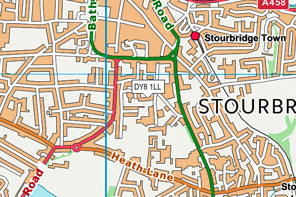 DY8 1LL map - OS VectorMap District (Ordnance Survey)