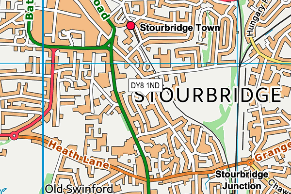 DY8 1ND map - OS VectorMap District (Ordnance Survey)
